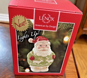 Lenox Santa Weihnachtspullover Ornament - leuchtet neu im Karton 4" hoch - Bild 1 von 3