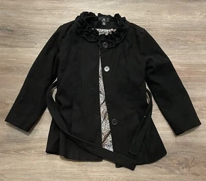 Iz Amy Byer Girls Black Coat Jacket Size Medium 10-12 Winter Polyester - Picture 1 of 1