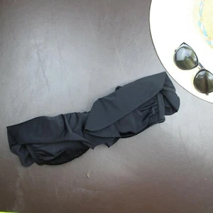 Victoria's Secret Bikini Top Ruffles Padded Strapless Black Size M *Note - Picture 1 of 7