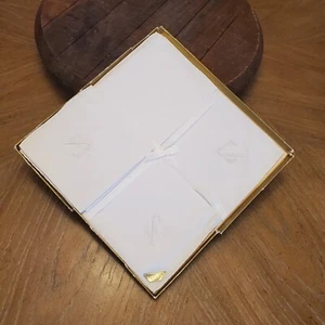 Vintage Embroidered F Handkercheifs Lot of 4 Adult's White New Cotton Blend - Picture 1 of 6