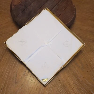 Lote de 4 pañuelos vintage bordados F blancos nuevos mezcla de algodón para adultos Foto 1 de 4