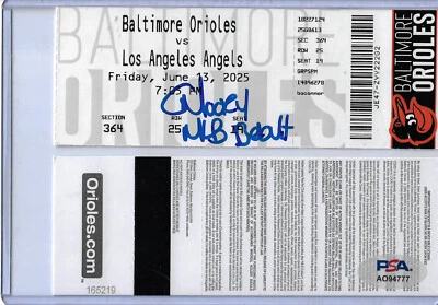 Christian Moore Autographed MLB Debut Ticket Inscribed MLB Debut - Image 1 of 4