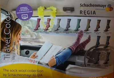 74,50 €/1 kg Regia 4-fach Travel Color Sockenwolle 100 g Streifenmuster  - Bild 1 von 3
