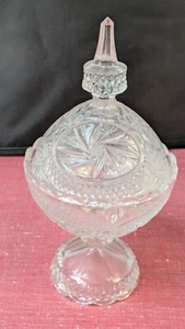 Antike Kristall Bonboniere voller Details 22 cm hoch 11,5 cm Durchmesser - Bild 1 von 3