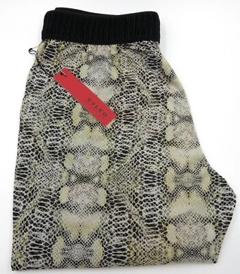 Leggings harén serpiente mostaza crepé diseñador Evleo (talla Lrg) - Serpiente medio holgado Foto 1 de 4