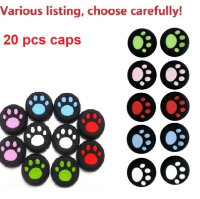 20pcs Silicone Joystick Thumbstick Cover Grips for PS5, PS4, PS3, PS2, Xbox one - Image 1 of 4