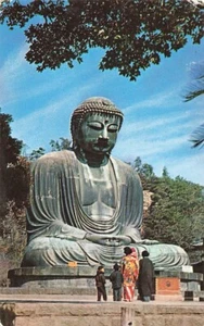 AK Buddha Statue Kamakura Japan Schaulustige - Bild 1 von 2