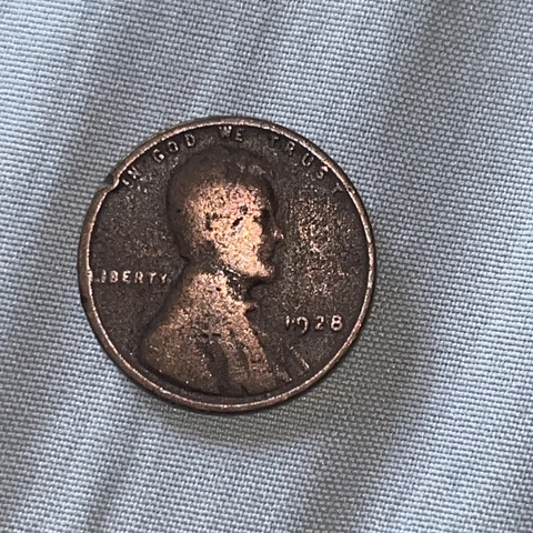 1928 wheat penny error Cover
