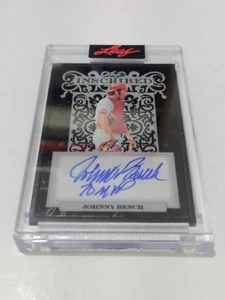 2024 LEAF DECADENCE INSCRIBED BLACK FRAMED AUTO 70 MVP JOHNNY BENCH TRUE 1/1 - Picture 1 of 2