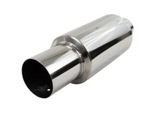 Silenciador universal estilo N-1 T304 con cámara recta de 2,5" 63 mm a tubería de 76 mm - Imagen 1 de 4