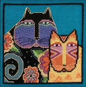 Cross Stitch Kit Laurel Burch / Mill Hill Feline Friends Cats #LB30-5116 (AIDA) - Picture 1 of 3