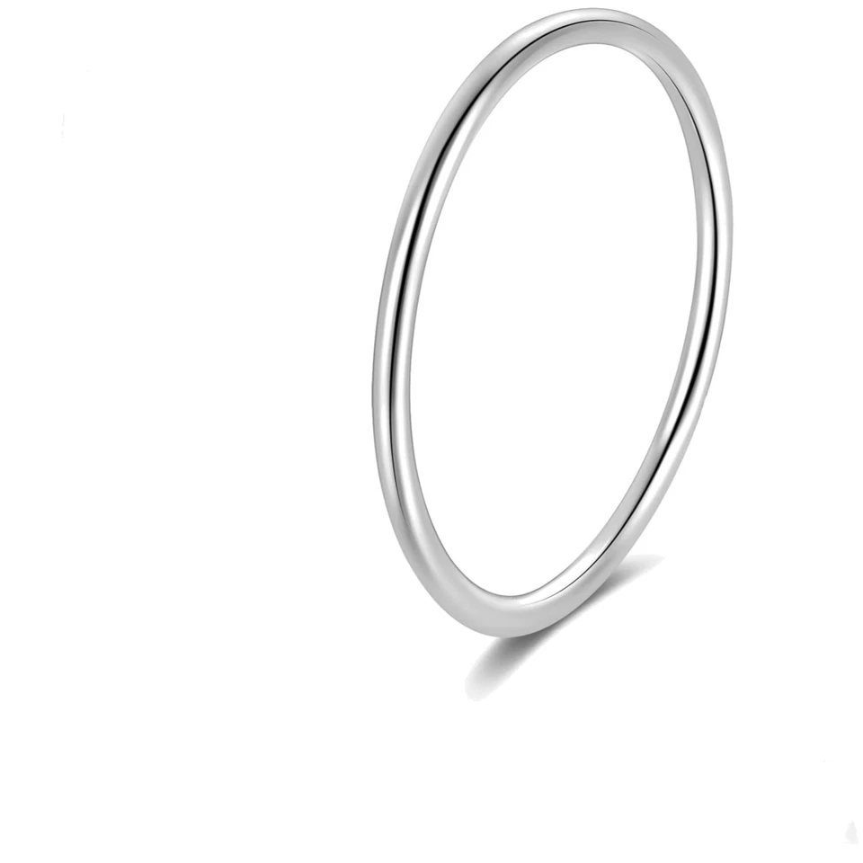 Silber 925 Vorsteckring filigran 1 2 mm dünner midi stacking knöchel ring - Bild 1 von 2