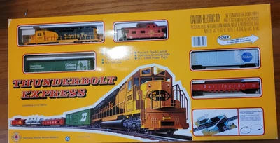 Juego de tren Mehano Thunderbolt Express HO 1990 - Pillsbury y Green Giant Foto 1 de 4