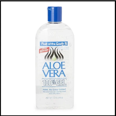 Aloe Vera 100% Gel Fruit Of The Earth PURE No Color Added Crystal Clear 12 OZ - Image 1 of 3