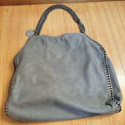 Stella McCartney Falabella Tote Bag Gray Large Size Chain Shoulder Eco Leather - Image 1 of 4