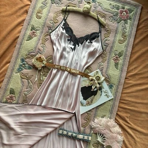 Victoria’s Secret Bias Cut Low Back Silk Slip Dress, Labeled S, Best Fits M-L - Picture 1 of 8