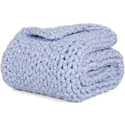 Cobertor pesado YnM, design de malha robusto feito à mão, macio e aconchegante - Imagem 1 de 4