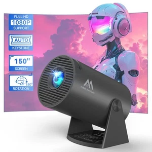Mini Projector with WiFi and Bluetooth, 150" Portable Projector, 180°Adjustab... - Picture 1 of 6