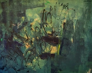 Hermoso arte en lienzo abstracto estilo arte callejero graffiti original - Imagen 1 de 19