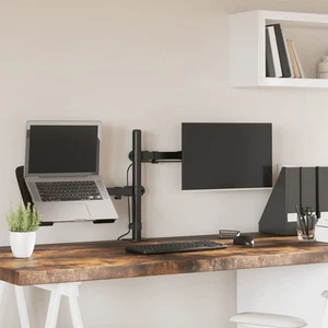 Uchwyt na monitor Uchwyt stołowy Ekran Stojak na monitor Czarny Stal vidaXL - Zdjęcie 1 z 12