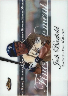 2007 Finest Rookie Finest Moments #JBA Josh Barfield - BB - Imagem 1 de 2