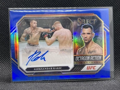 2023 Select UFC Aleksandar Rakic Auto Octagon Blue  Action Signatures #71/75 - Image 1 of 4