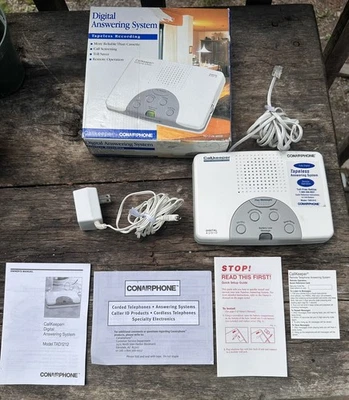 CONAIRPHONE  Digital Answering System TAD1212W  Answering Machine Poss Not Used - Image 1 of 4
