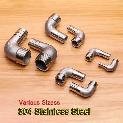 NEIN BSP Edelstahl V2A Winkel 90° Schlauchtülle mit Außengewinde Schlauchverbinder