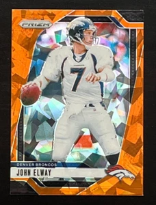 2024 Panini Prizm John Elway Orange Cracked Ice Parallel Broncos No 89 - Picture 1 of 3