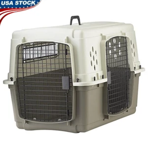 Two Door Dog Crate Air Transport Approved Portable Easy Clean Medium Kennel New - Picture 1 of 5