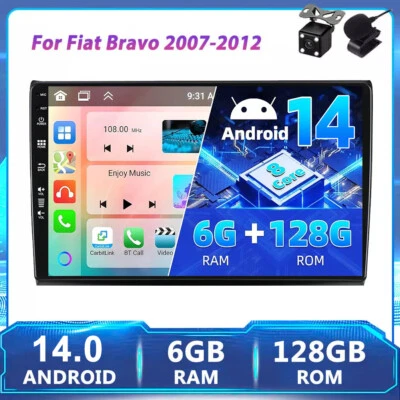 ★6GB+128GB★ Für Fiat Bravo 2007-2012 Autoradio CarPlay Android 14 DAB GPS CANBUS - Bild 1 von 4