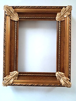 FRATELLIMORANA.IT Cornice in legno Oro NOCE per quadri, foto, stampe,LAR. 6 ALT 5.5 BAT 3 CM