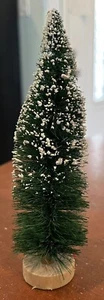 6 1/2 Inch Bottle Brush Tree Skinny Dark Green Christmas - Picture 1 of 7