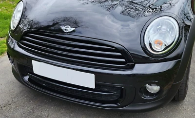 SMPS2012 Mini One/Cooper R56, R57, R58, Front Black Gloss Grille Covers, Middle 3 Strips