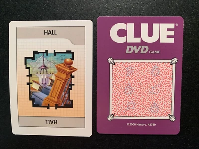 Clue DVD  HALL Location Card  Game Replacement Piece 2006 Hasbro - Image 1 of 3