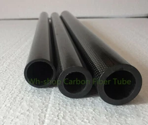 Wall 3.0mm 3K Carbon Fiber Tube 20x14 36x30 40x34 50x44 L500mm Rolled Poles - Picture 1 of 4