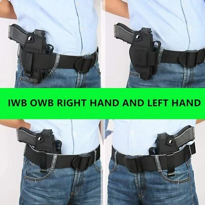 Left/Right Hand IWB OWB Concealed Carry Belt Gun Holster with Magazine Pouch - Image 1 of 4