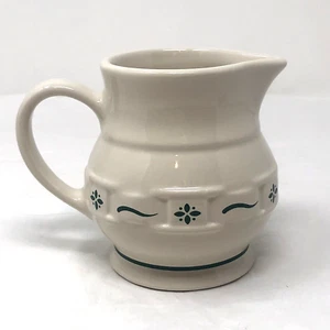 Longaberger Woven Traditions Ivory Green Creamer EUC - Picture 1 of 10