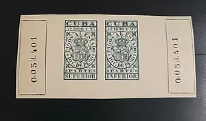 FRANCOBOLLO DELLE ENTRATE DELLE INDIE OCCIDENTALI SPAGNOLE 1896 10 C. DE PESO IMP. COPPIA - Foto 1 di 3