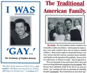 Stephen Bennett Ministries "I Was Gay" & "The Traditional Family" Tracts LGBT A+ - Picture 1 of 5