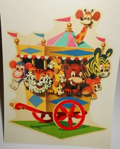 Lot of 14 Vintage ART DECO-CAL Waterslide Transfers - CIRCUS SCENE  - Picture 1 of 3