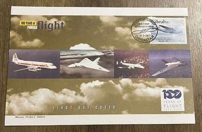 100 YEARS OF POWERED FLIGHT BARBADOS SET OF 5 FIRST DAY COVERS 2003 - Image 1 of 4