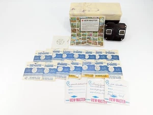 Vintage 1940's Sawyer's Viewmaster Viewer with 18 Reels and Bakelite Case - Picture 1 of 11