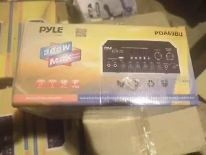 Pyle PDA69BU Bluetooth MP3 USB/SD/AUX FM Radio Stereo Amplifier Audio Receiver - Picture 1 of 3