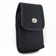 Black Vertical Heavy Duty Rugged Cover Belt Clip Case Pouch For HTC Titan II