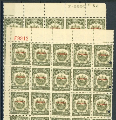 EL SALVADOR Revenue 10c ABNCo MUNICIPAL *F9912* SPECIMEN 2 Blocks{25}MNH ZU70 - Image 1 of 4