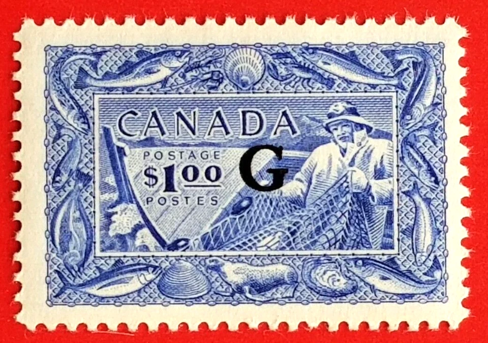 Sello de Canadá O27 BOB "G Sobreimpresión - Paz / Recursos Naturales" MNH VF CV $120 Foto 1 de 1