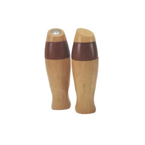 Pair of Mr. Dudley Modern Sedona Two Tone Wooden 8" Salt and Pepper Grinder MCM - Picture 1 of 10