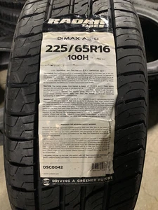 1 New 225 65 16 Radar Dimax AS 8 Tire - Picture 1 of 5