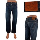 45 obr./min Męskie 31 x 29 Jeansy Selvedge Distressed Made In Japan Straight Button Fly